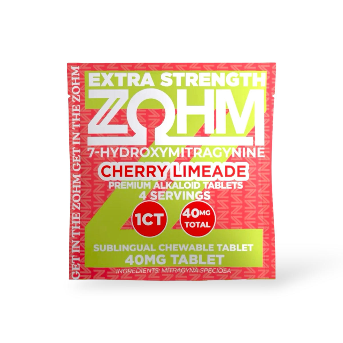 ZOHM Extra Strength 7-OH 40mg Tablets Cherry Limeade