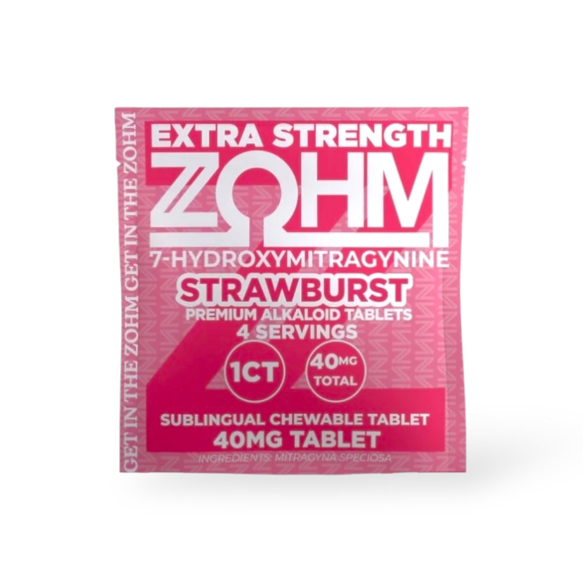 ZOHM Extra Strength 40mg 7-OH chewable tablets